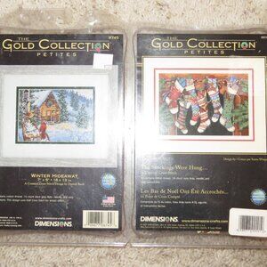 Counted Cross Stitch Gold Collection Petites "two-fer" Christmas